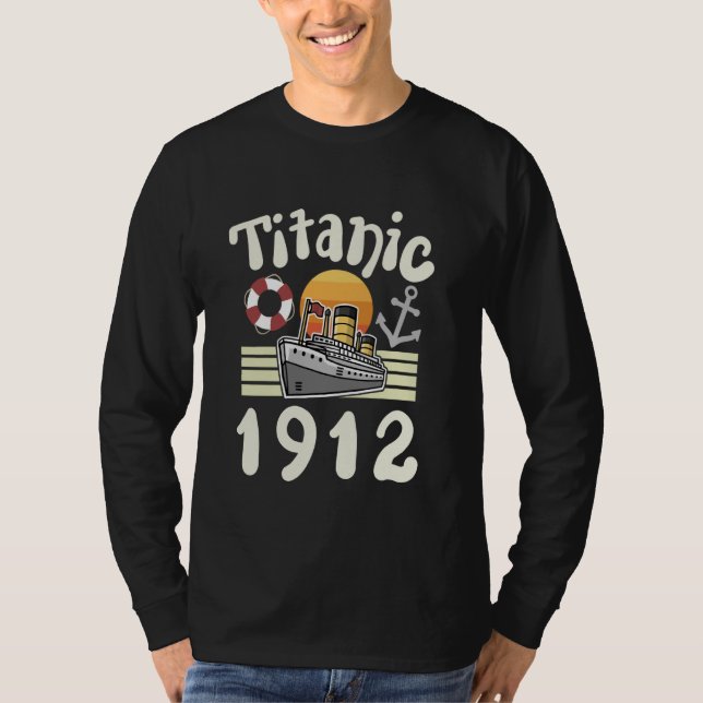 RMS Titanic 1912 Retro Nautical Cruise Ship Men Wo T-Shirt (Front)