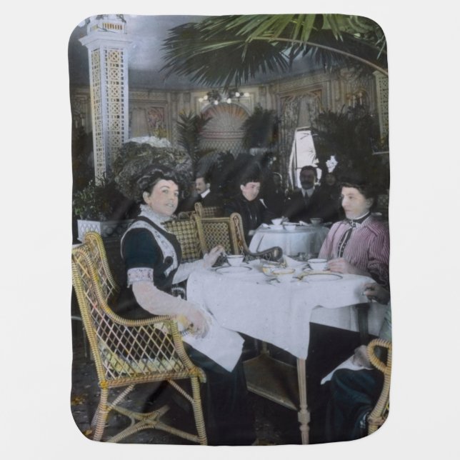 RMS Titanic 1st Class Passengers Enjoy Luxury Baby Blanket (Front)