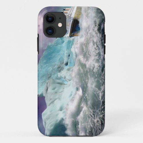 RMS Titanic and Iceberg Painting iPhone 11 Case