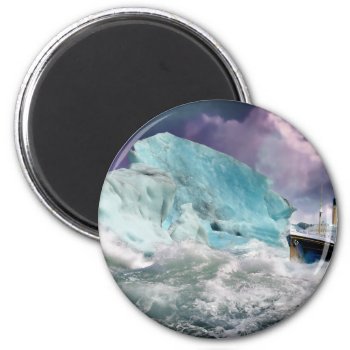 Rms Titanic And Iceberg Painting Magnet by UTeezSF at Zazzle