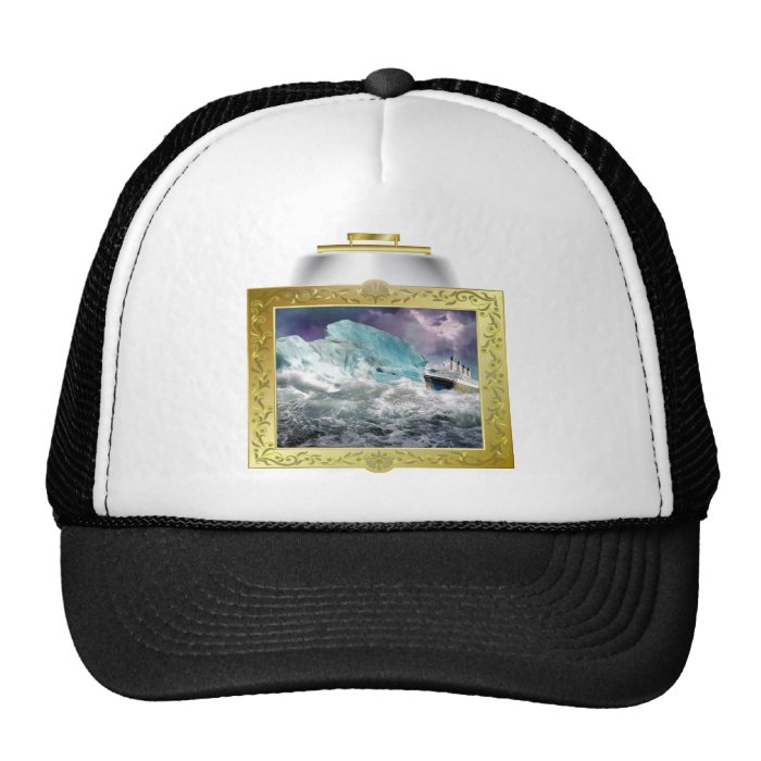 RMS Titanic and Iceberg Painting Mesh Hat