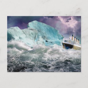 Rms Titanic And Iceberg Painting Postcard by UTeezSF at Zazzle