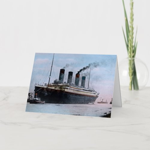 RMS Titanic Belfast Ireland Vintage Foil Greeting Card