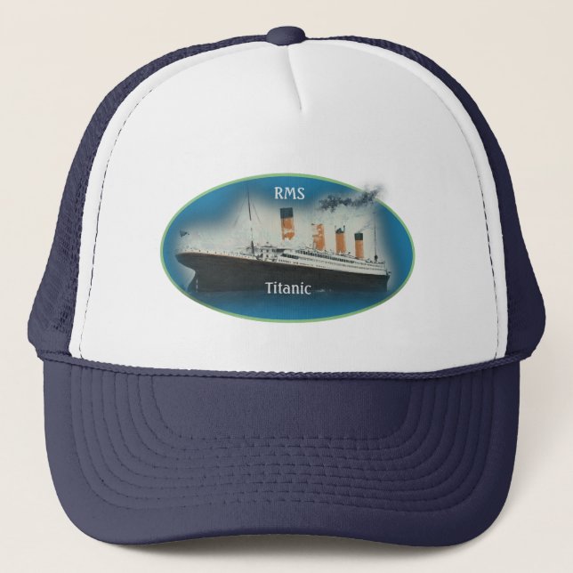 RMS Titanic Blue Trucker Hat (Front)