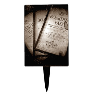 RMS Titanic Boarding Passes Cake Topper