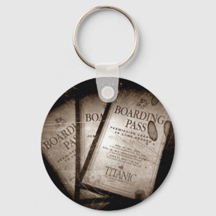 RMS Titanic Boarding Passes Keychain