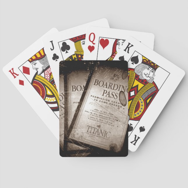 RMS Titanic Boarding Passes Poker Cards (Back)