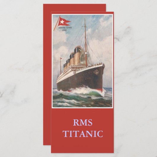 RMS Titanic bookmark (Front/Back)