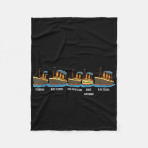 Rms Titanic Britannic Poseidon Carpathia Famous Sh Fleece Blanket
