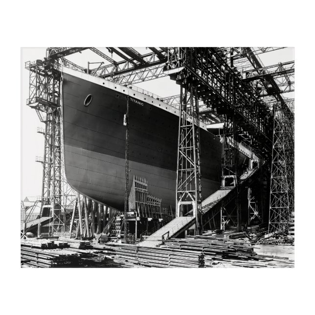RMS TITANIC Built in Drydock - Belfast 1911 Acrylic Print (Front)