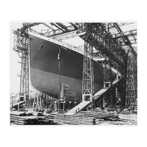 RMS TITANIC Built in Drydock _ Belfast 1911 Metal Print