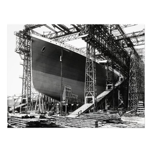 RMS TITANIC Built in Drydock _ Belfast 1911 Photo Print