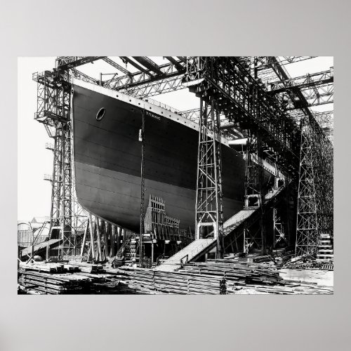 RMS TITANIC Built in Drydock _ Belfast 1911 Poster