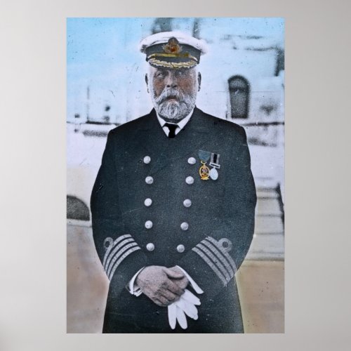 RMS Titanic Captain Edward J Smith Poster