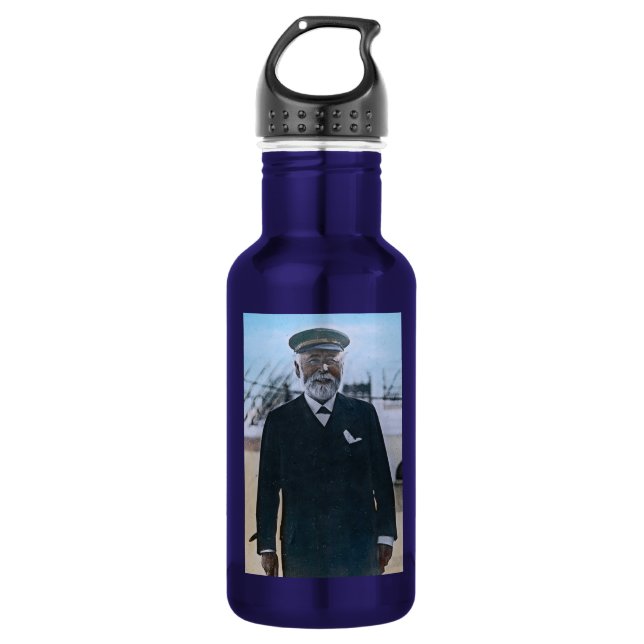 RMS Titanic Captain Edward Smith Vintage Water Bottle (Front)