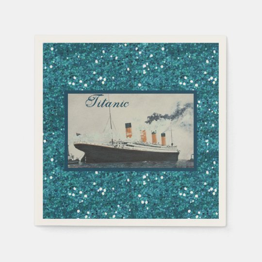 Rms Titanic Deep Blue Glitter White Star Line Ship Napkins Zazzle Com Rms Titanic Deep Blue Glitter White Star Line Ship Napkins Zazzle Com
