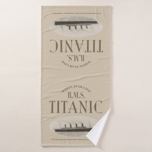 RMS Titanic Ghost Ship Sepia Bath Towel