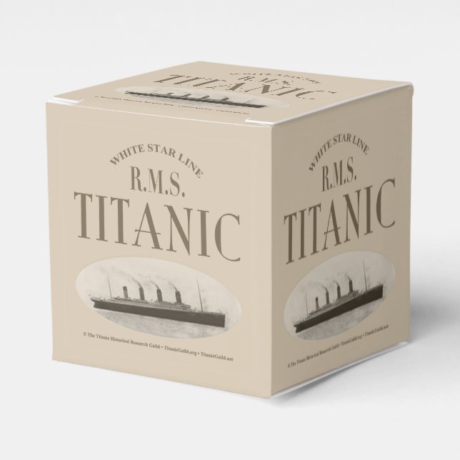 RMS Titanic Ghost Ship Sepia Classic 2x2 Favor Box (Front Side)