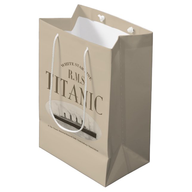 RMS Titanic Ghost Ship Sepia Gift Bag Medium (Front Angled)