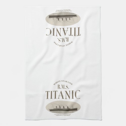 RMS Titanic Ghost Ship Sepia Kitchen Towel