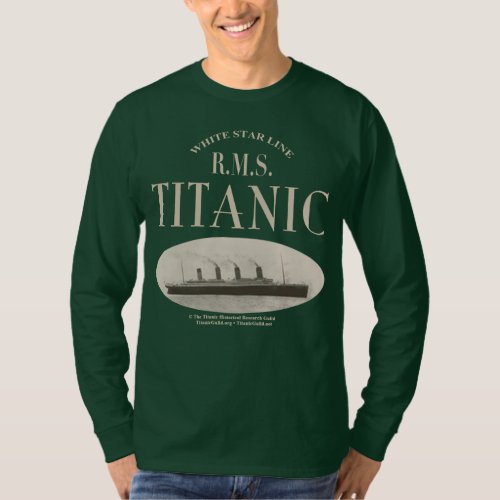 RMS Titanic Ghost Ship Sepia Long Sleeve T_Shirt