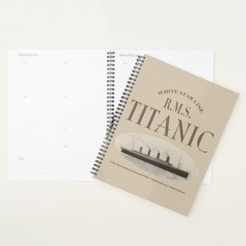 RMS Titanic Ghost Ship Sepia Planner