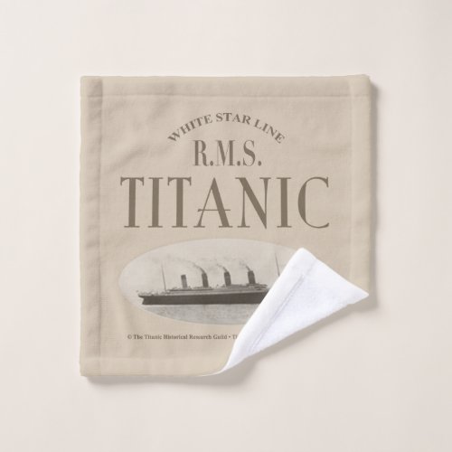 RMS Titanic Ghost Ship Sepia Wash Cloth