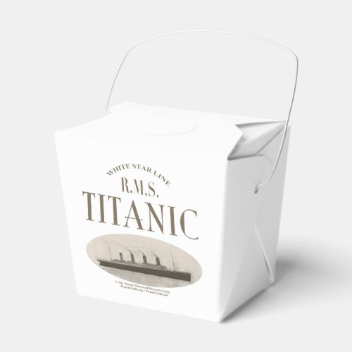 RMS Titanic Ghost Ship Sepia Wh TakeOut Favor Box