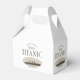 RMS Titanic Ghost Ship Sepia White Gable Favor Box