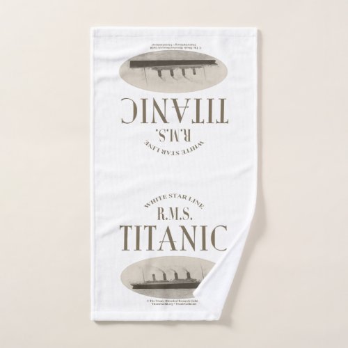 RMS Titanic Ghost Ship SepiaWhite Hand Towel