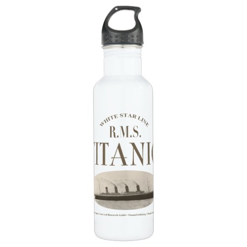 RMS Titanic Ghost Ship SepiaWhite Water Bottle