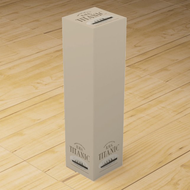 RMS Titanic Ghost Ship Sepia Wine Gift Box Style 1 (Front)