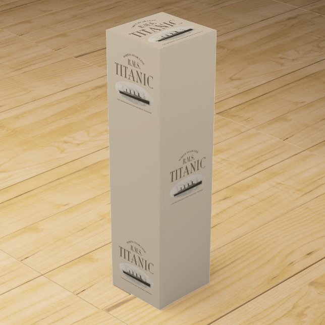 RMS Titanic Ghost Ship Sepia Wine Gift Box Style 2 (Front)