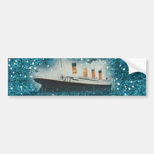 RMS Titanic Glam White Star Line Bumper Sticker