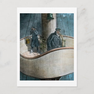 RMS Titanic Iceberg Ahead! Vintage Magic Lantern Postcard