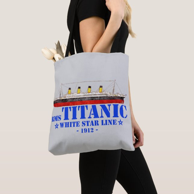RMS Titanic Illustration - White Star Line 1912 Tote Bag (Close Up)