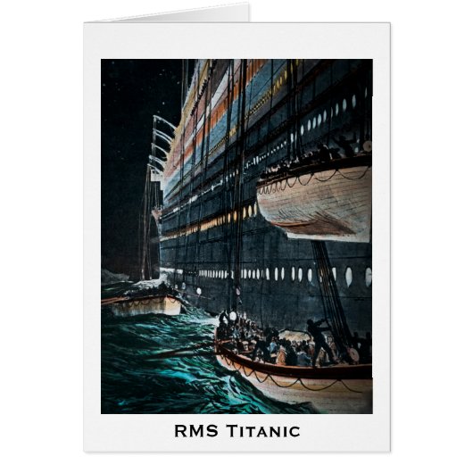 RMS Titanic Launching of the Lifeboats Vintage (Front)