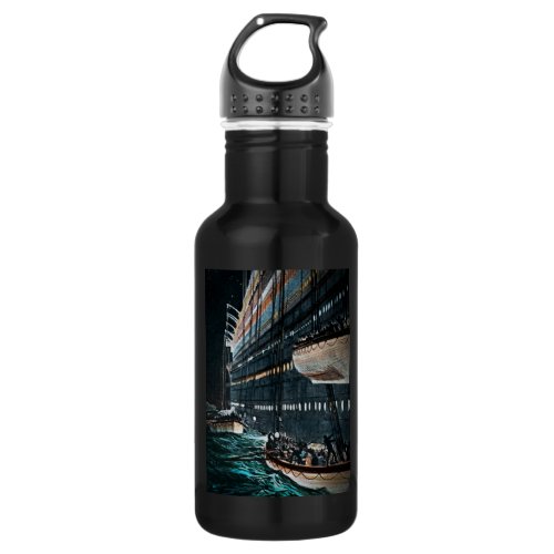 RMS Titanic Launching of the Lifeboats Vintage Stainless Steel Water Bottle