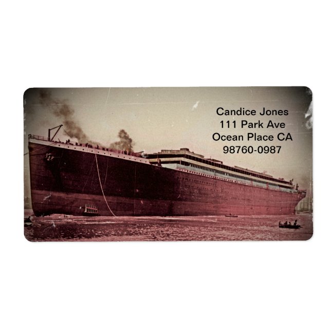 RMS Titanic Maiden Voyage Label (Front)