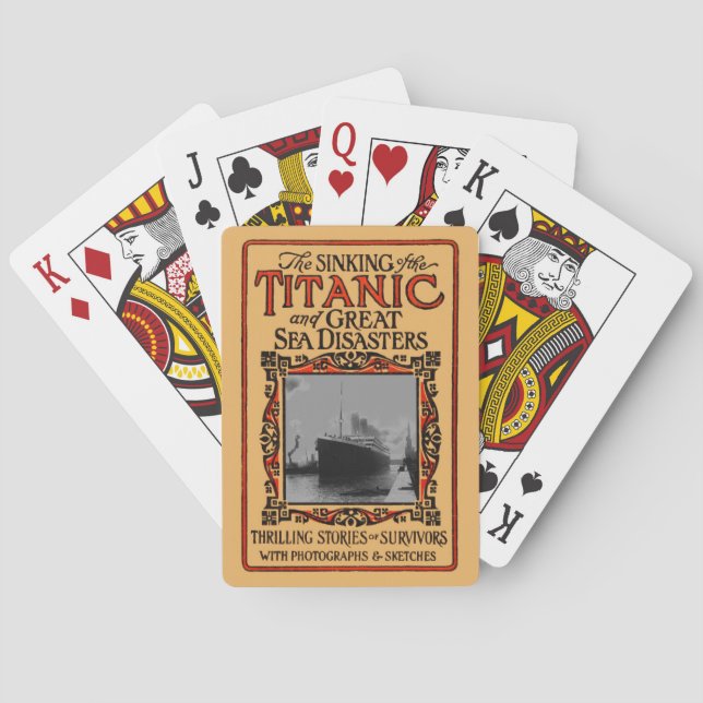 RMS Titanic Nautical Cruise Ship Disaster 1912  Poker Cards (Back)