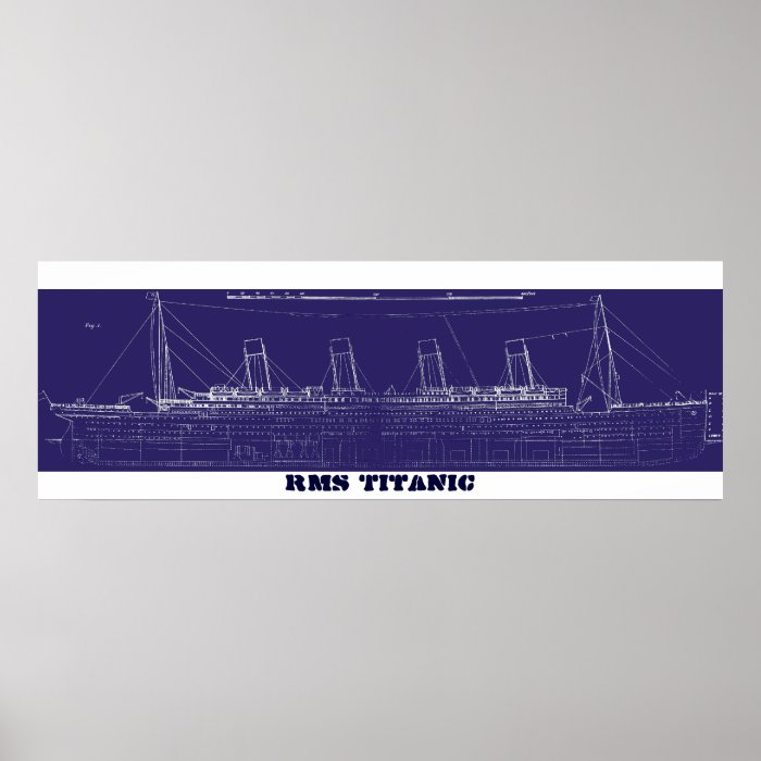 RMS Titanic Original Blueprint, Enhanced for Color