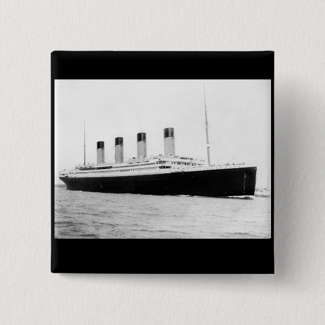 RMS Titanic Passenger Liner Pinback Button (Front)