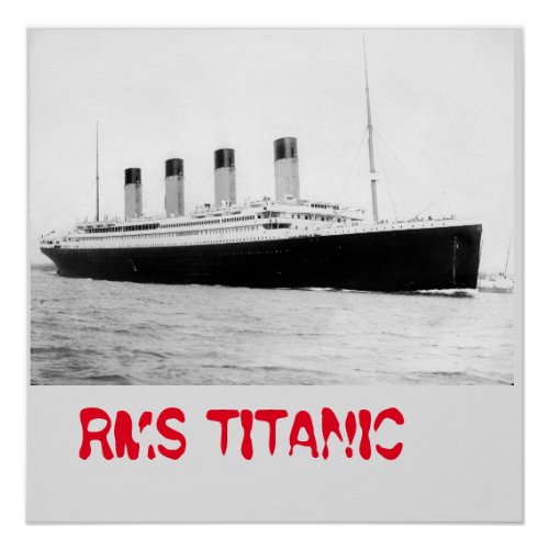 RMS Titanic Passenger Liner Poster