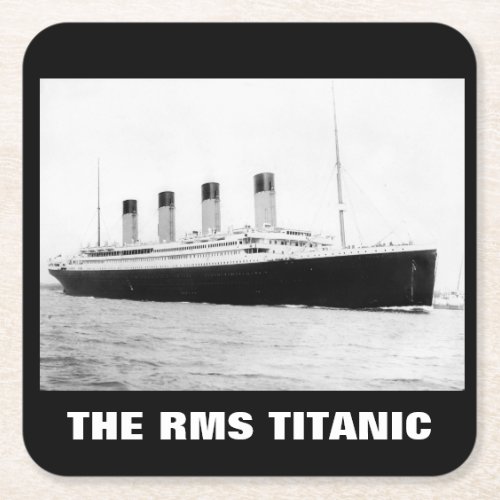 RMS Titanic Passenger Liner   Square Paper Coaster