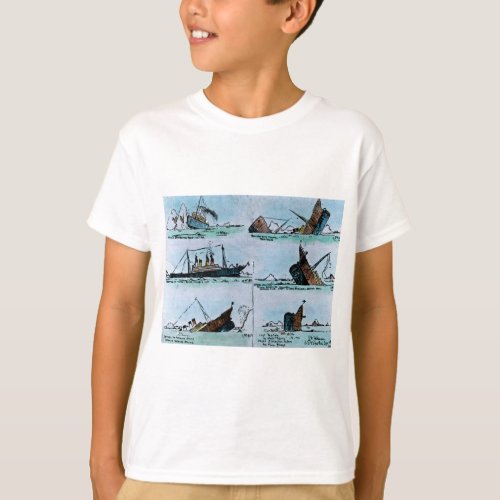 RMS Titanic Sinking Magic Lantern Slide T_Shirt