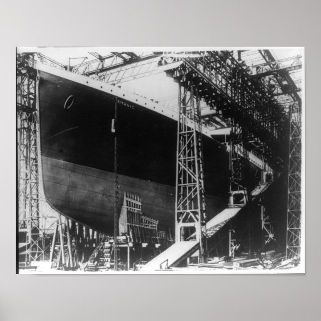 RMS Titanic - Steamship Under Construction Poster (Front)