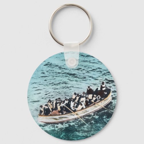 RMS Titanic Survivors in Lifeboats Vintage Keychain