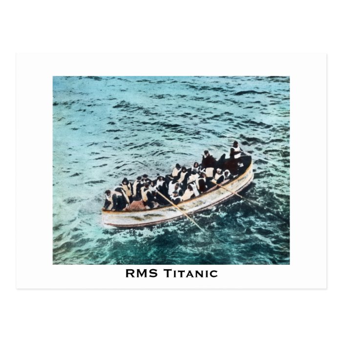 RMS Titanic Survivors in Lifeboats Vintage Post Cards