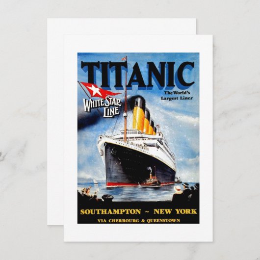 RMS Titanic Travel Ad (Front/Back)