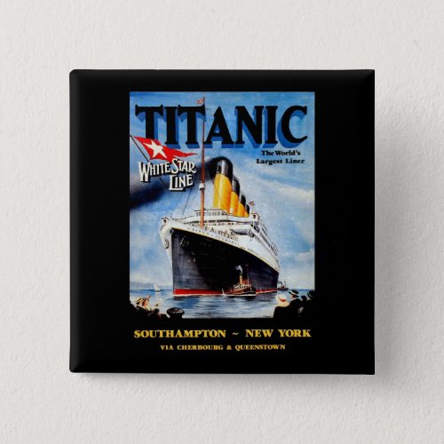 RMS Titanic Travel Ad Button
